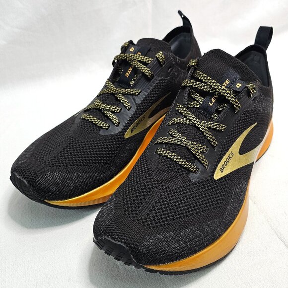 Brooks Running Levitate 4 Black Gold Victory Trainer Shoes Women's Size 8- EUC - Picture 1 of 11